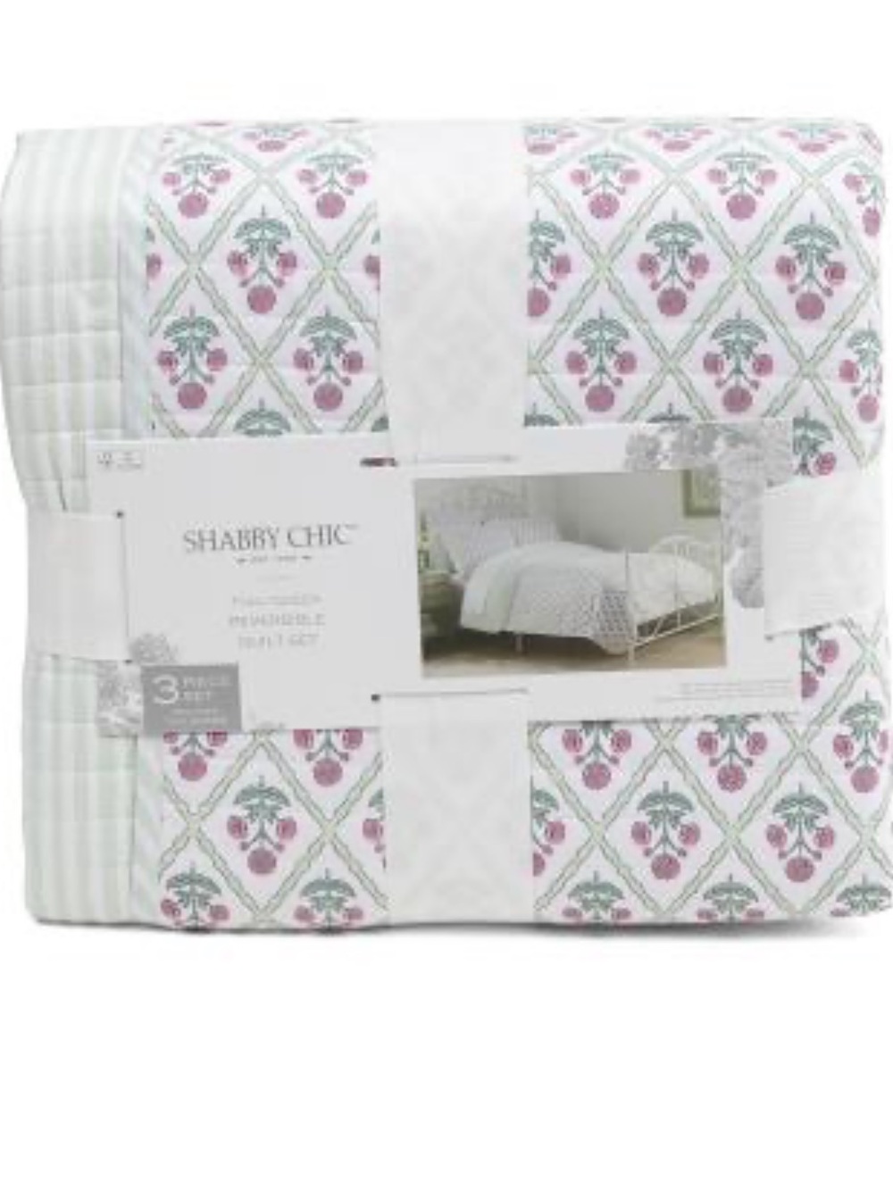 Shabby Chic Reversible Quilt Set